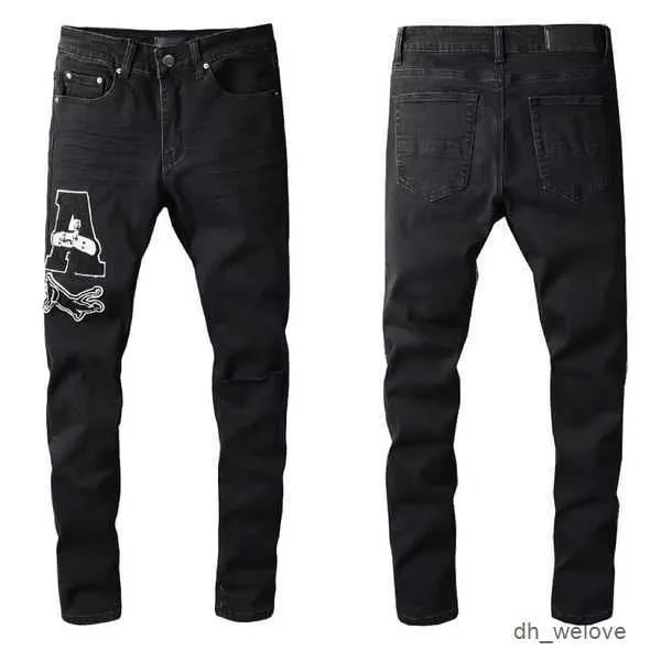 2023 Designer Mens Jeans Hip Hop Fashion Zipper Hole Wash Jean Pants