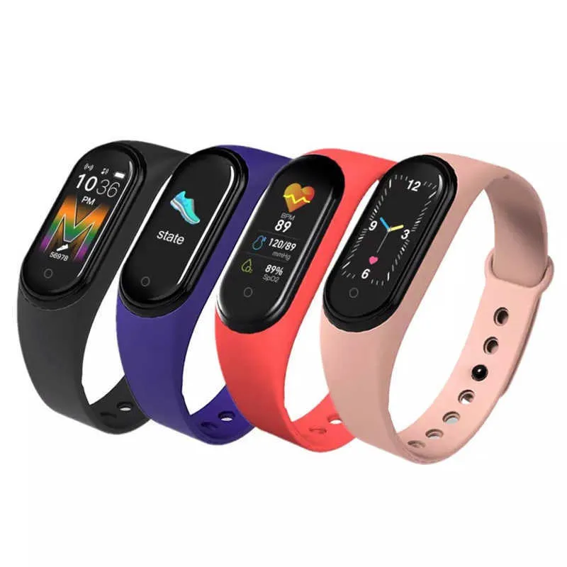 2022 Venta al por mayor de fábrica Mi Band Smartwatch M5 Reloj inteligente Pulsera Deportes Fitness Monitor de ritmo cardíaco Android Reloj inteligente