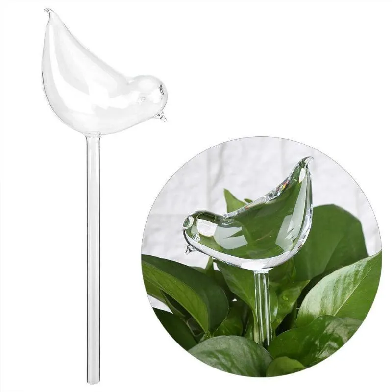 Vattenutrustning 1st Söt automatisk enhet Glas Snail Bird Swan Plants Self Dripper Flower Water Feeder Tool Garden Supplies