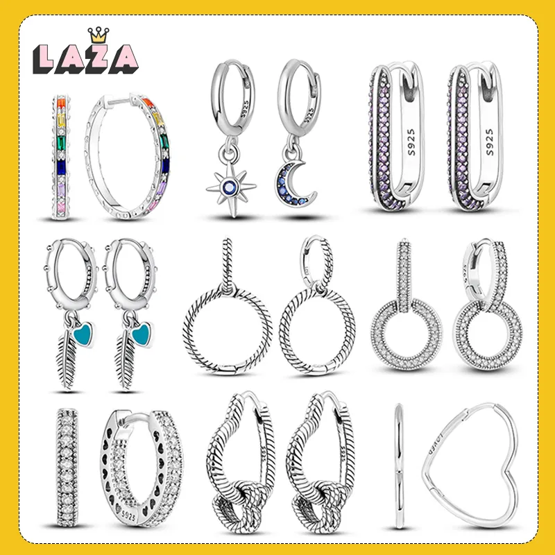 2023 925 Sterling Silver New Fashion Margarita et boucles d'oreilles en argent en forme de fleur, boucles d'oreilles rondes en zircon cubique