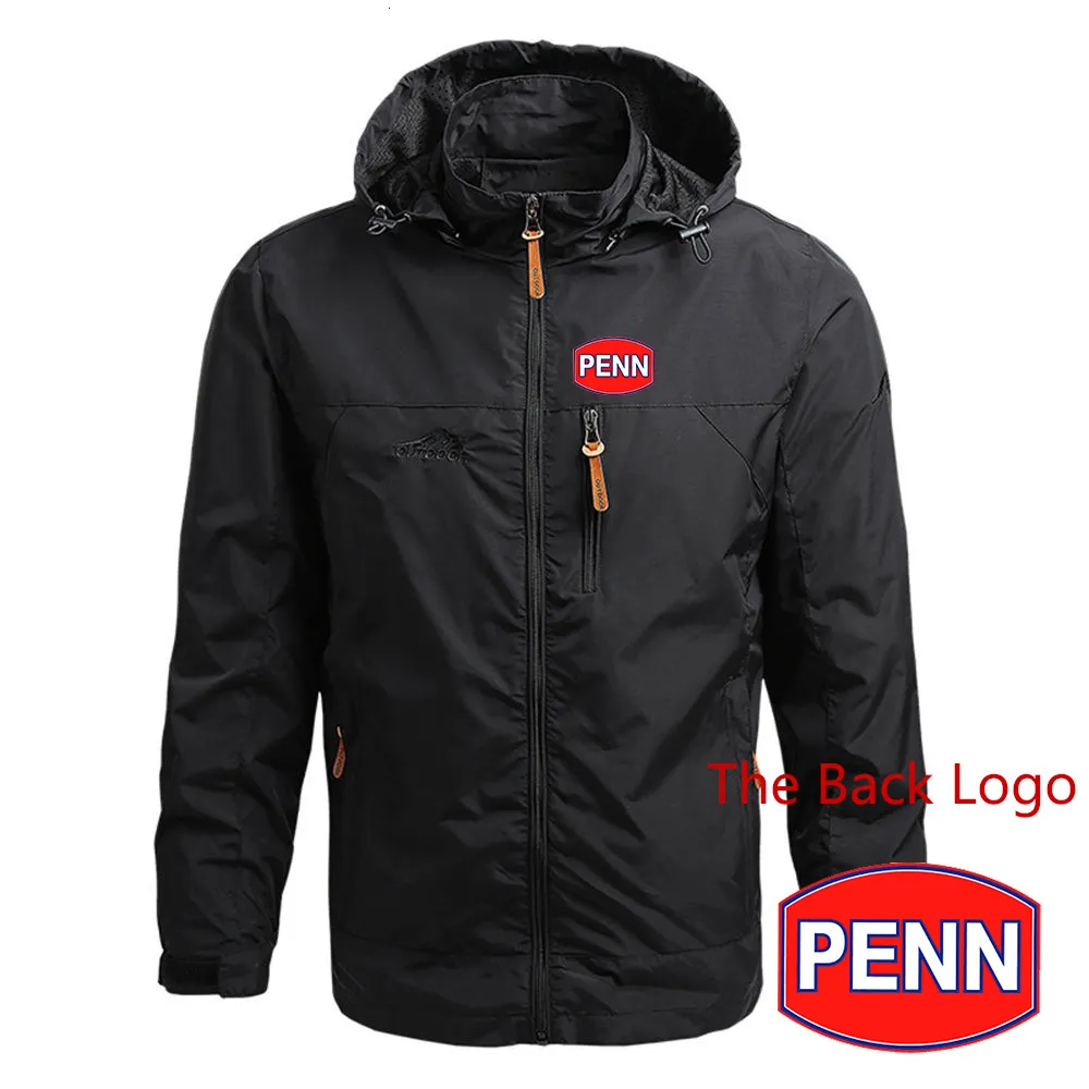 Erkek Hoodies Sweatshirts Penn Fishing Reel Uzun Kollu Su Geçirmez Ceketler Zip Kapşonlu Dış Rüzgar Yatağı Rüzgar Geçirmez Moda Üstleri Giyim 230216