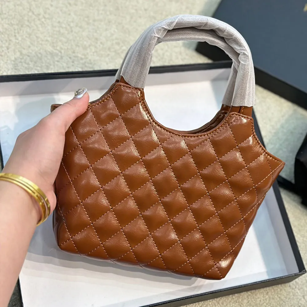 Gaby Small Shopping Bag Mini Tote Bags Quilted Leather Fashion Letter Women Handbag Purse Zipper Closure Crossbody Bags Removable Chain Strap
