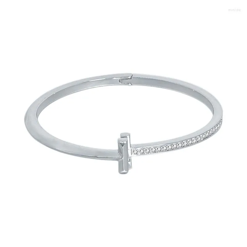 Pulseira versão estreita o pequeno luxo semi-microconjunto de pulseira de zircão feminino masculino pulseiras de amizade moda casamento pulseiras de formatura