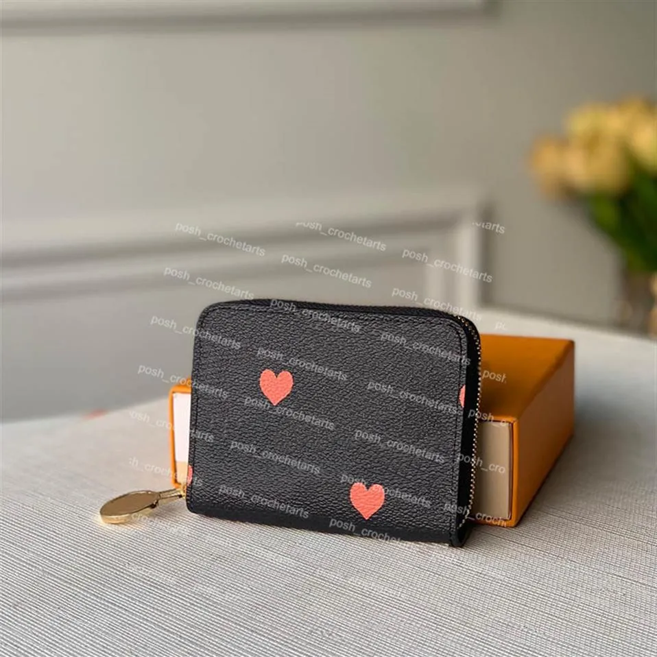 Spel op Zippy Card Holder met Box Card Case wordt geleverd met Box Packaging Poker Print Zipper Card Case Designer Small Leather Goods2766