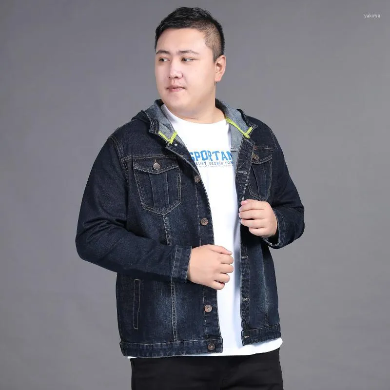 Men s Jackets 10XL 8XL 6X Men Denim Jacket 2023 Mens Cowboy Cotton Slim Fit Single Breasted Casual Spring Male Hooded And Coats