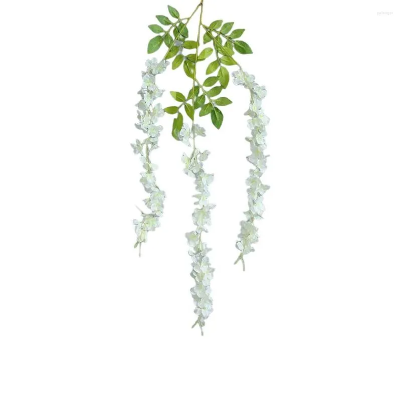 Dekorativa blommor Flower Plant Vine Hanging Fake Leaf Prydnad Bröllop Engagement Party Props Home Living Room Office