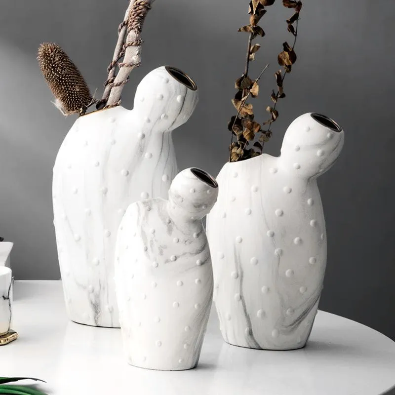 Wazony nordycki ins wazon ceramiczny rękodzieła nowoczesna salon szafka na wino pulpit suszony klimat dekoracja domu