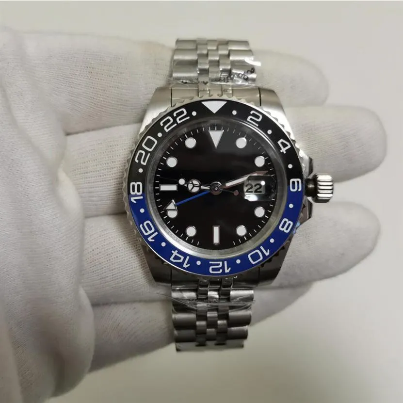 Topselling High Quality Sapphire Wristwatches Blue Luminescent 40mm GMT II 116710 Ceramic Bezel Asia 2813 Mechanical Automatic Men1727
