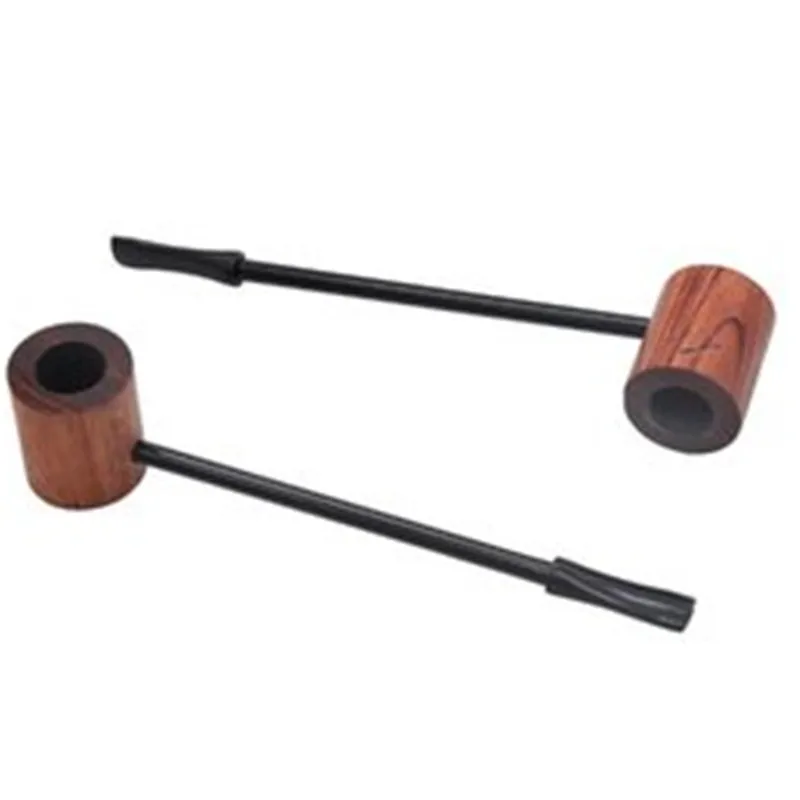 Nouveau tuyau en bois à poteau droit, cylindre à nez plat, la fumée en bois est portable et facile à nettoyer