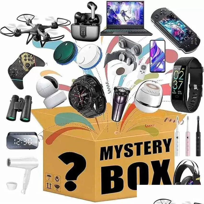 Andra festartiklar Lucky Mystery Box Blindboxar Slumpmässiga apparater Hemprodukt Elektronisk stil Produkt Sådana headset Watch Dhmaq