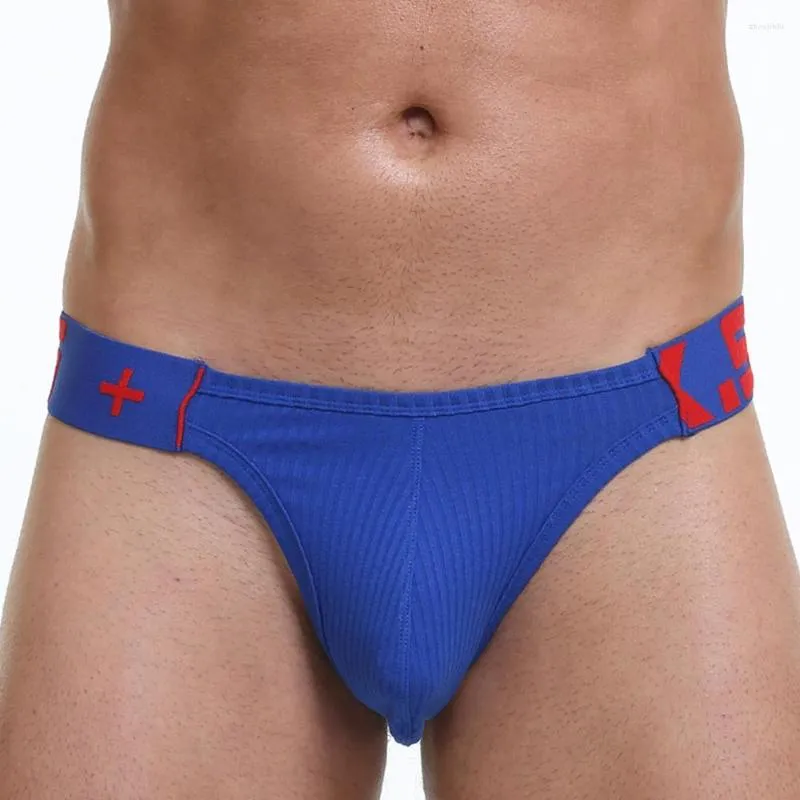 Underpants Männer komfortabale Unterwäsche Bulge-Beutel-Fitness-Briefs Bikini T-Back-Tanga Männliche sexy Knicker Feste Farbe G-String