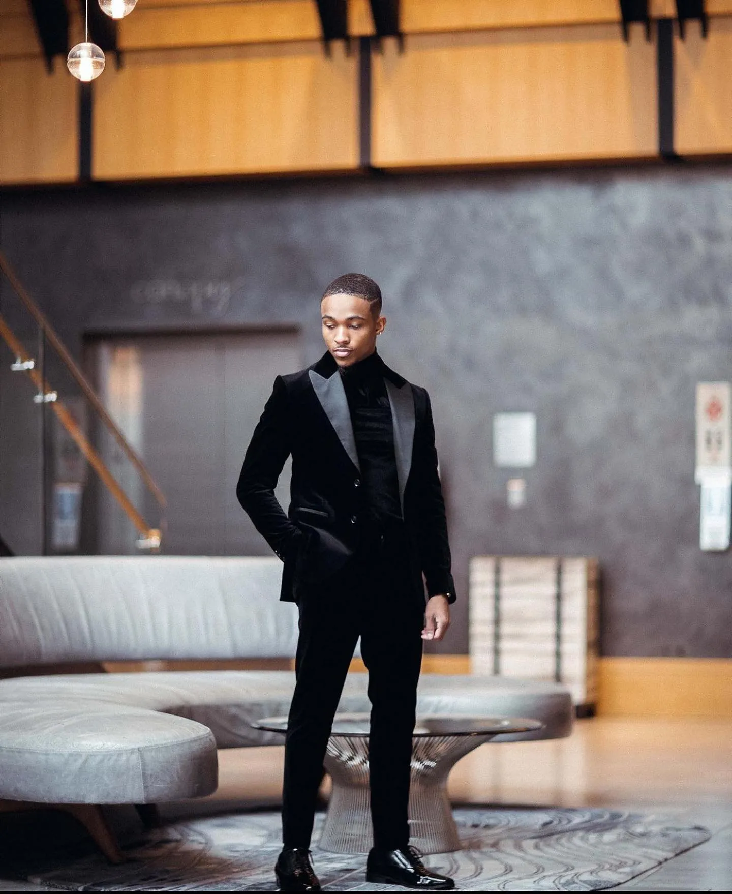 Slim African Black Velvet Black Velvet Tuxedo Wedding 2023 Peaky