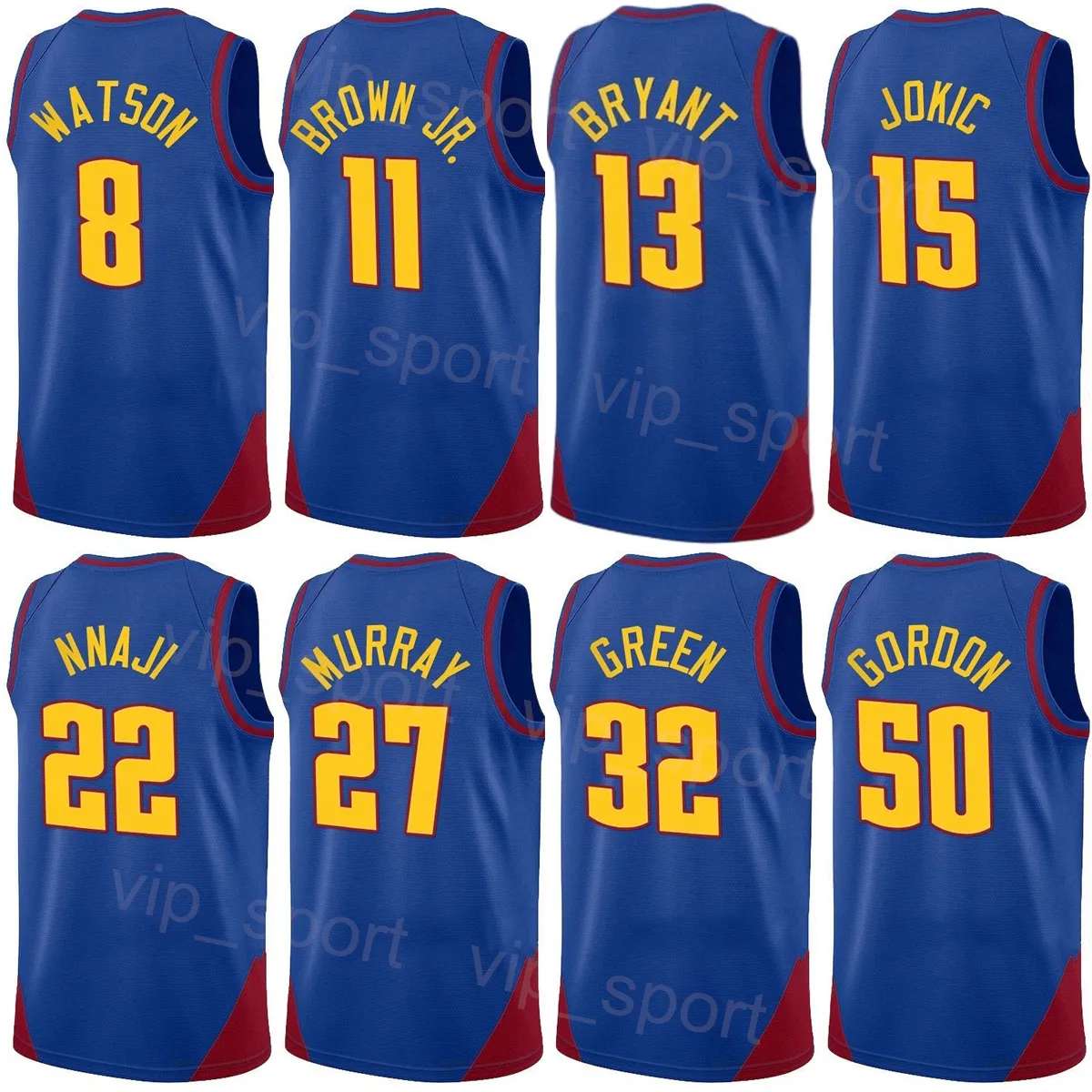 DHgate Printed Statement Basketball Kentavious Caldwell Pope Jersey 5 Christian Braun 0 Peyton Watson 8 Bruce Brown 11 DeAndre 6 Vlatko Cancar Ish Smith Classic Man Youth Sports Outdoors