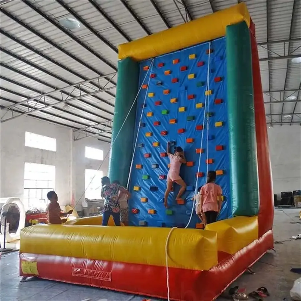 Giochi all'aperto Personalizzati Air rock mountain parete gonfiabile per arrampicata su roccia Bambini Gioco di sfida in montagna per arrampicata su roccia Dalla nave alla porta