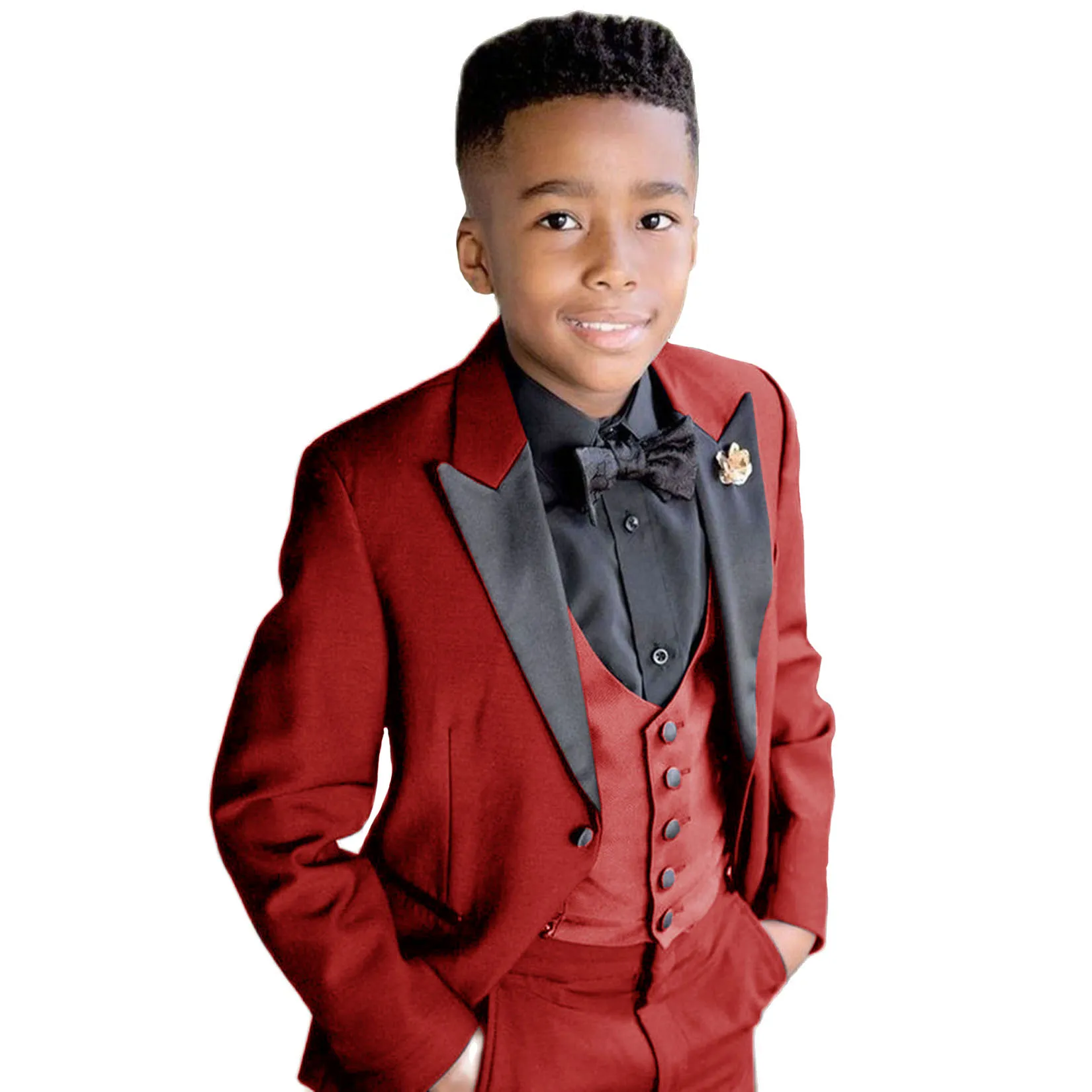 Ensemble De Costume Trois Pièces Pour Garçons – Blazer À Col Châle,  Pantalon Gilet – Tenue De Mariage Formelle Pour Enfants Âgés De 3 À 16 Ans  – Ajustement Personnalisé Du 43,59 € | DHgate, image size:1650x1650