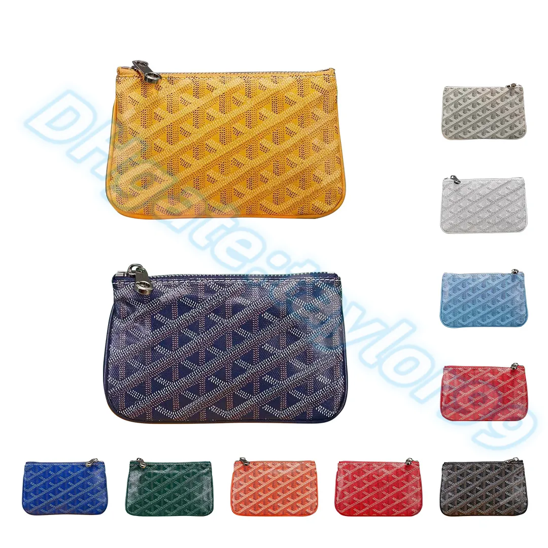 Senats Mini Carteira Pochette Carteiras Pequenas Bolsa Chave Pulseiras Moeda Bolsas Bolsa Porta Cartões Mulheres Mans Designer com Caixa Moda Porta-cartões Carteira de Couro com Zíper