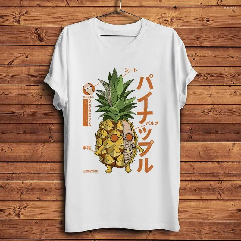 T-shirts pour hommes ananas kaiju anatomy drôle de chemise d'anime drôle homme hommes blancs décontractés