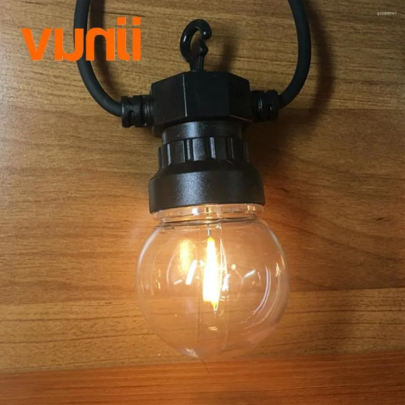 Cordes VUNJI IP65 clair Globe G50 lampe à incandescence connectable extérieur guirlande lumineuse étanche pour fête noël mariage guirlande