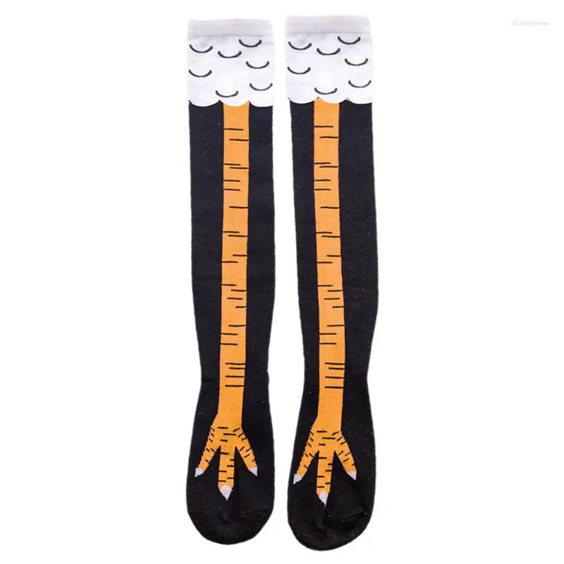 Women Socks Winter Autumn 3D Chicken Print Funny Cartoon Thigh High Sock Fashion Cute Ladies Creative Toe Feet