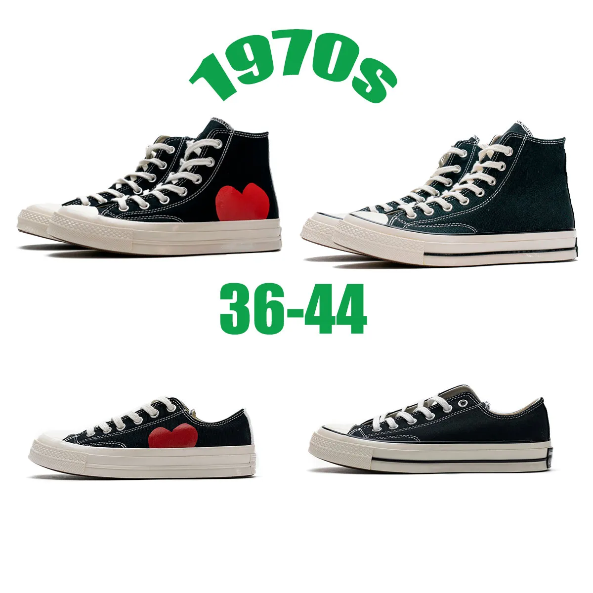 classique casual hommes femmes 1970 chaussures de toile étoile Sneaker chuck 70 Grands yeux rouge plate-forme en forme de coeur Nom conjoint baskets Chaussures plates mandrins des années 1970 designer taille 36-44