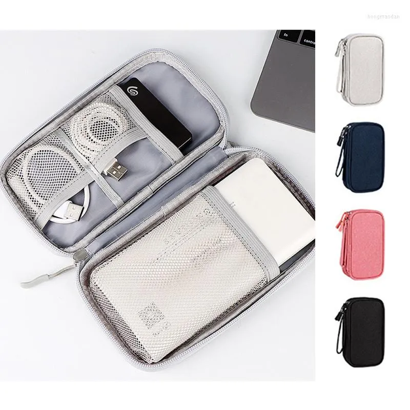 Storage Bags Portable Power Bank Bag USB Gadgets Cables Wires Organizer Hard Disk Protection Sac De Rangement En Fil Fer