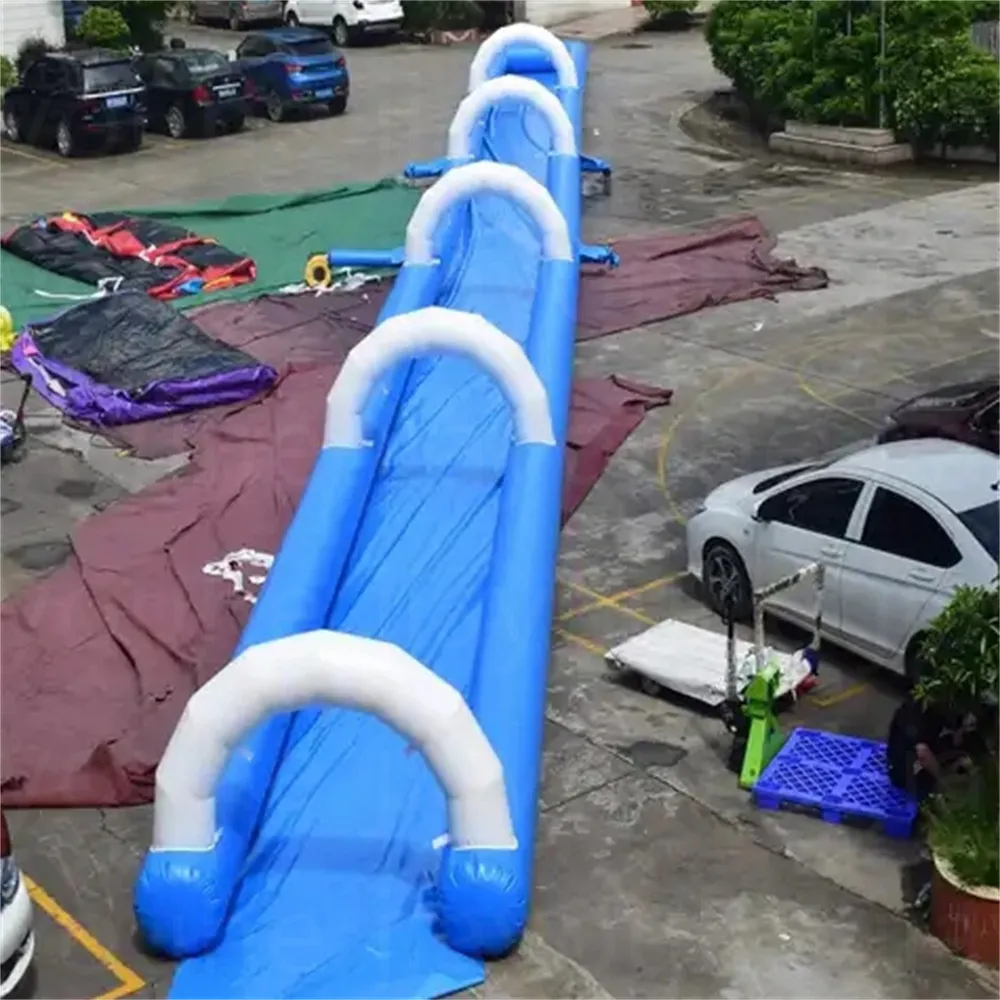 Outdoor Games  inflatable slide the city long inflatable slide slip Summer water slide for Hotday party events