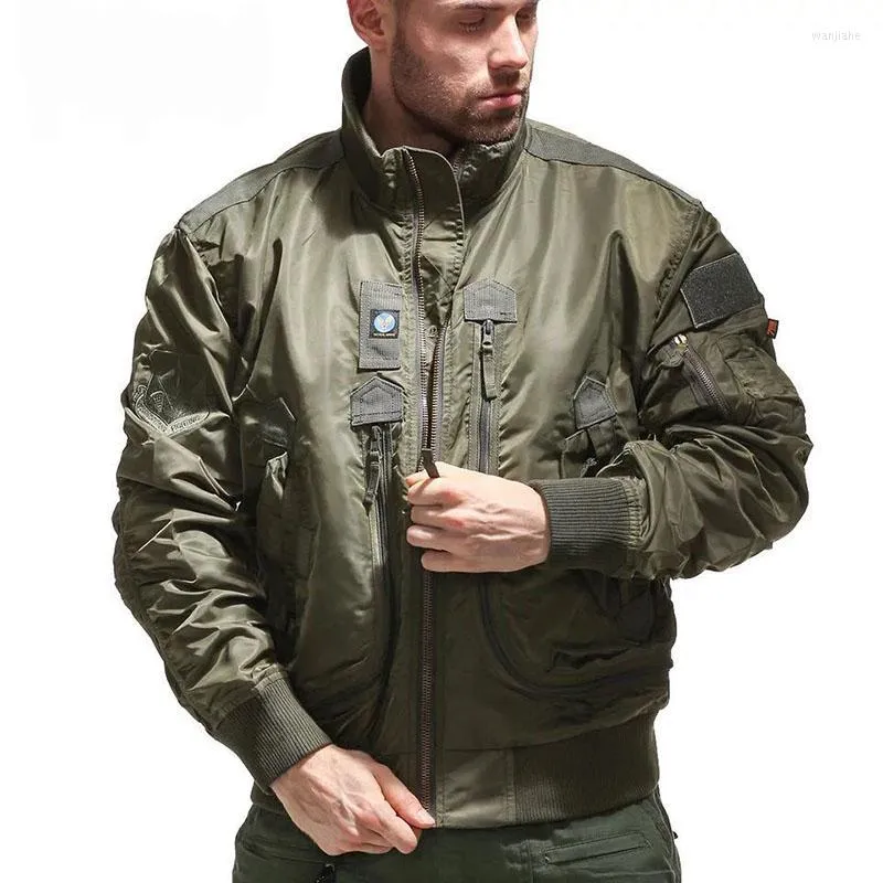 Herenjacks 2023 Cool Army Tactical Stand Collar Flight Herenjack Jean Men Winter Bomber Combat