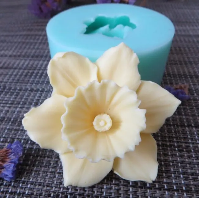 Stampi da forno PRZY HC0089 Stampi gel di silice 3D fiori stampo per sapone in silicone fiore candela stampo per aroma stampi per sapone stampi in argilla in resina 230217