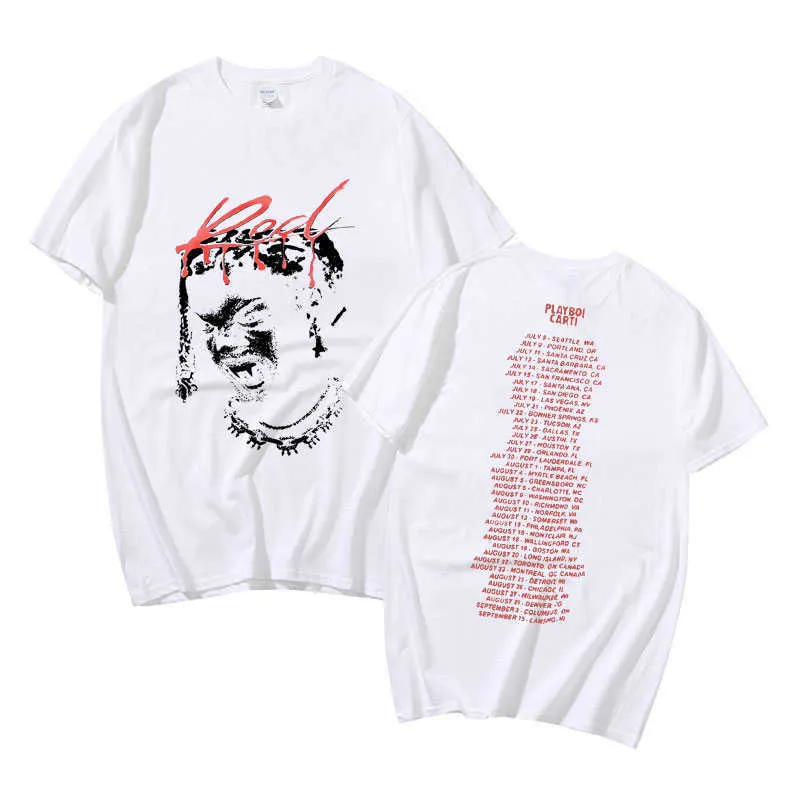 Playboi Carti Whole Lotta Red Tee Shirt Hip Hop T-Shirt Rap T