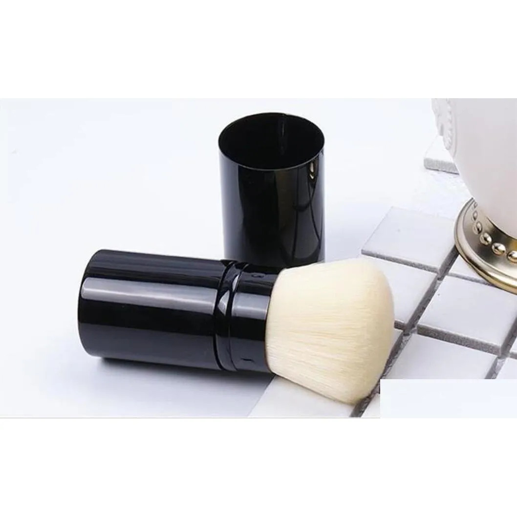 CAR DVR Makeup Brushes Drivbara Blush Powder Brush Kabuki med detaljhandelsl￥dan Enkelpaket M￤rke Kosmetikverktyg Drop Delivery Health Dhvoz