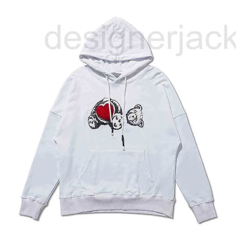 Herrtröjor tröjor designer våren desgienr män hoodie långärmade trasiga björnar hoody mens pullover tröja lös teddy mhrw