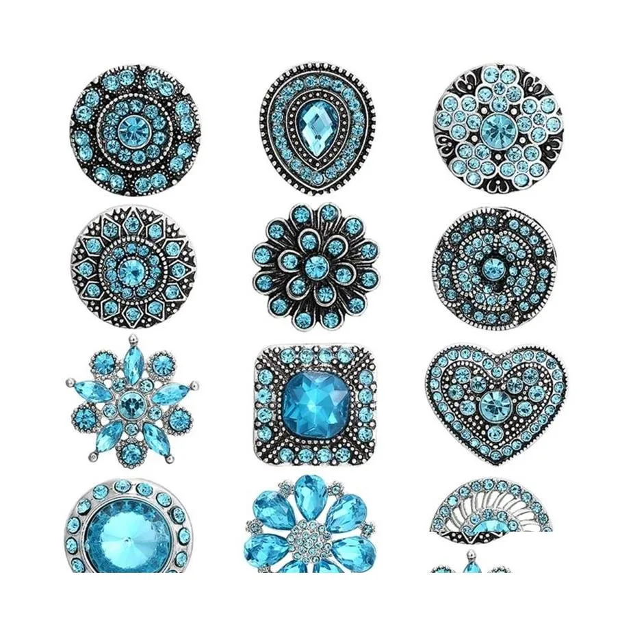 Fermoirs Crochets Noosa 18Mm Strass Gingembre Snap Chunks Boutons Bricolage Collier Bracelet Bijoux Cadeau Drop Delivery Résultats Composants Dh57D