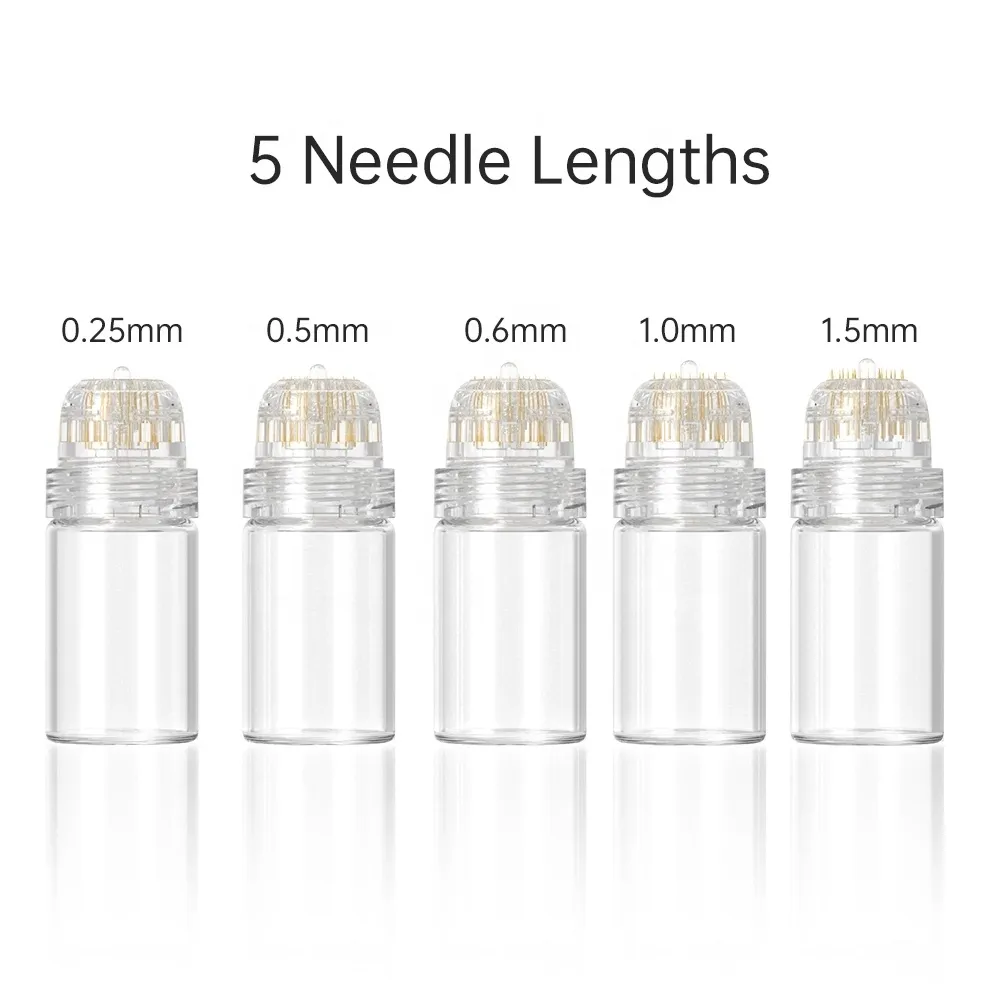 Hydra naald 20 pins Micro Naald Derma Stempel Aqua Micro Kanaal Mesotherapie Meso Roller Gouden Naald Fine Touch Systeem 64 pin