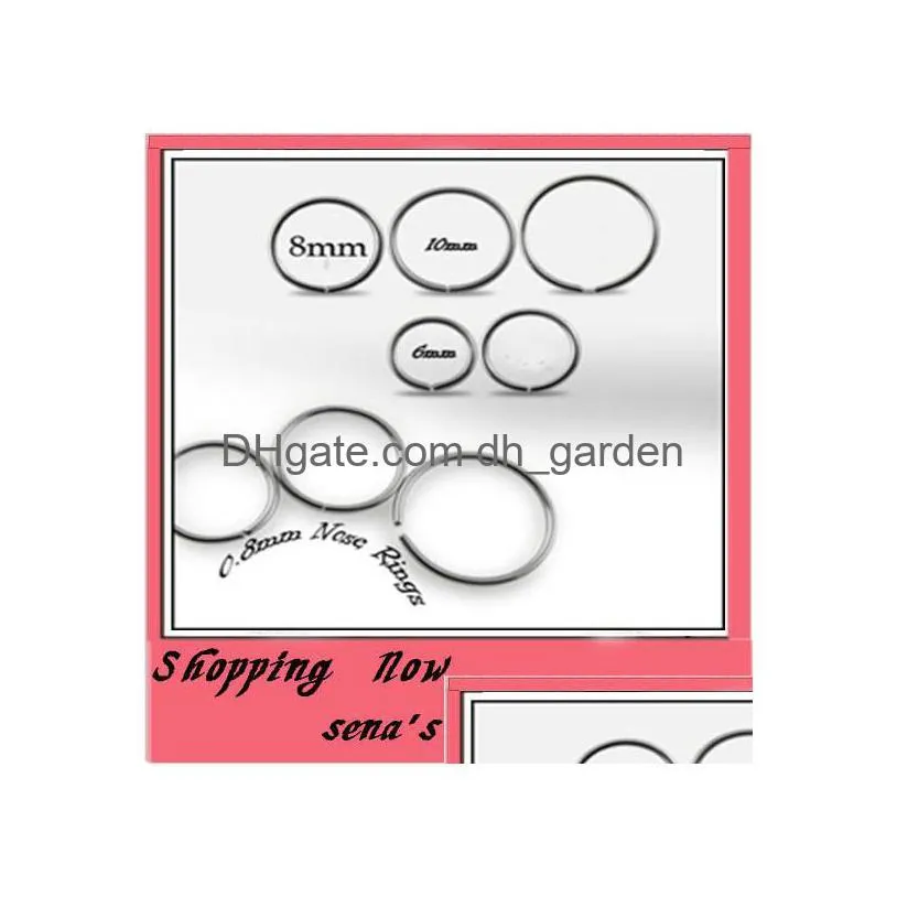 Neusringen noppen n30 sieraden groothandel 100 stks/lot mix 3 size body piercing roestvrijstalen ringring druppel levering dhgarden dhhex