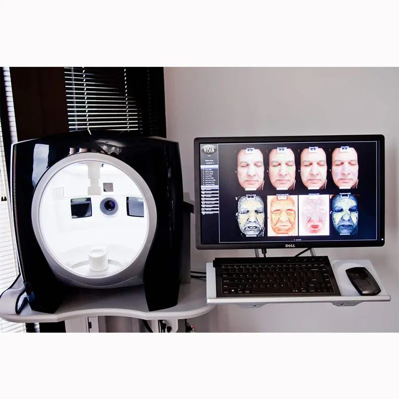 2023 Système de diagnostic cutané le plus avancé Système de test cutané Miroir magique Visia Dispositif d'analyse de la peau du visage pour l'analyse profonde de la peau
