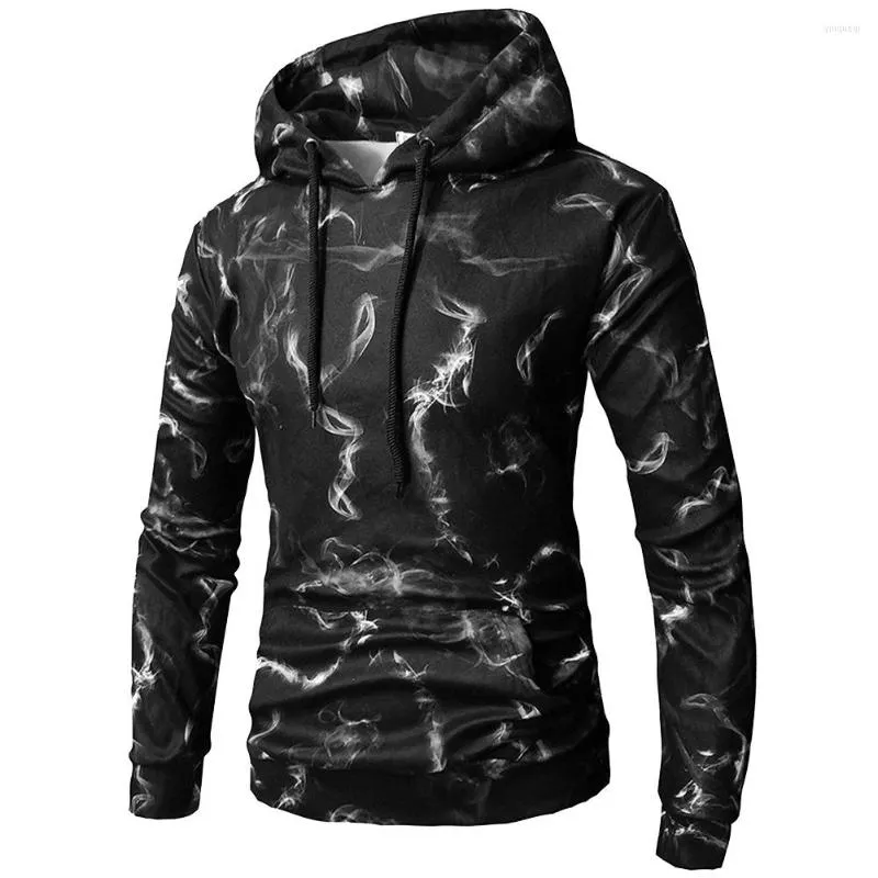 Erkek Hoodies İlkbahar ve Sonbahar Deseni Adam Dijital Baskı Zaman Moda Moda Erkek Para Kendini Yetiştirir Uzun Kollu Kapüşonlu Kapak