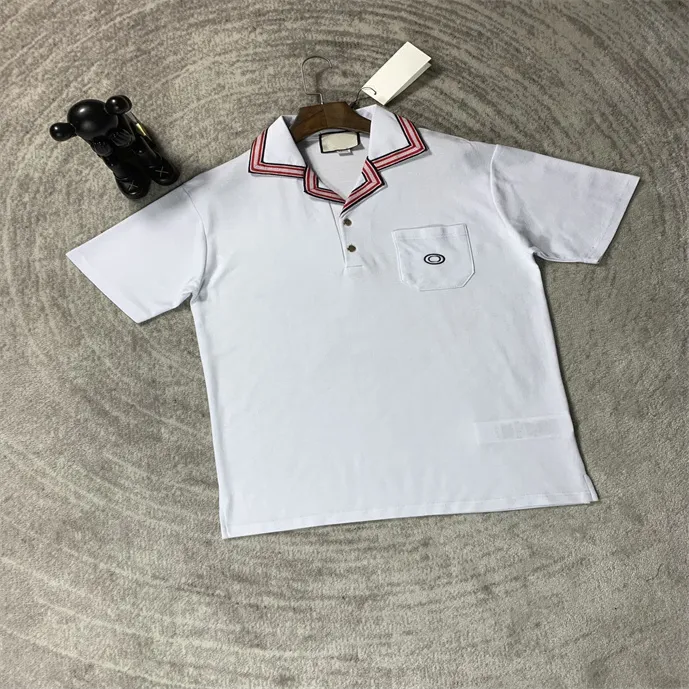 Nueva Moda Londres Inglaterra Polos Camisas Diseñadores para hombre Polos High Street Bordado Impresión Camiseta Hombre Verano Algodón Camisetas casuales # 10