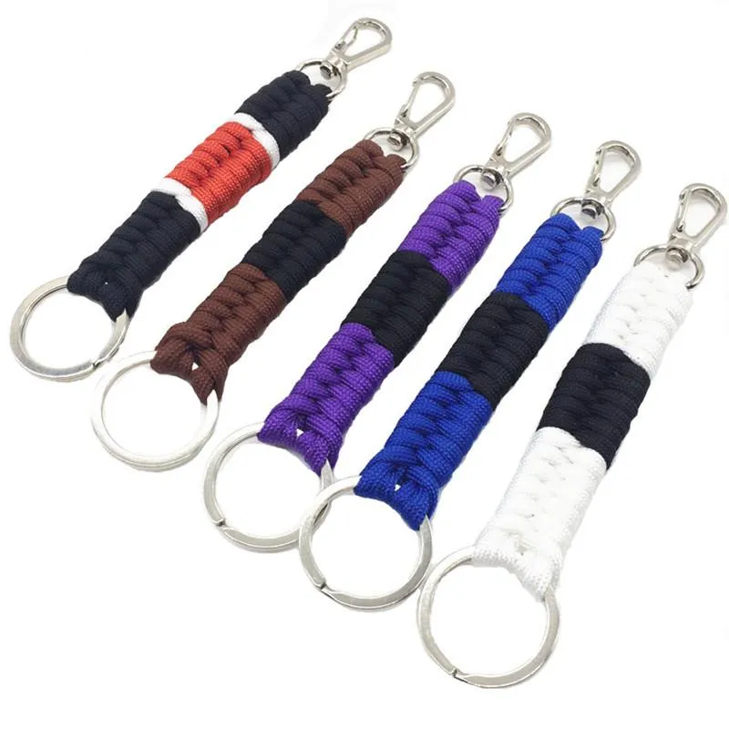 Outdoor-Gadgets Großhandel Labster Verschluss Camping Überleben Brasilianisches Jiu-Jitsu Band Gürtel Paracord SchlüsselanhängerOutdoor