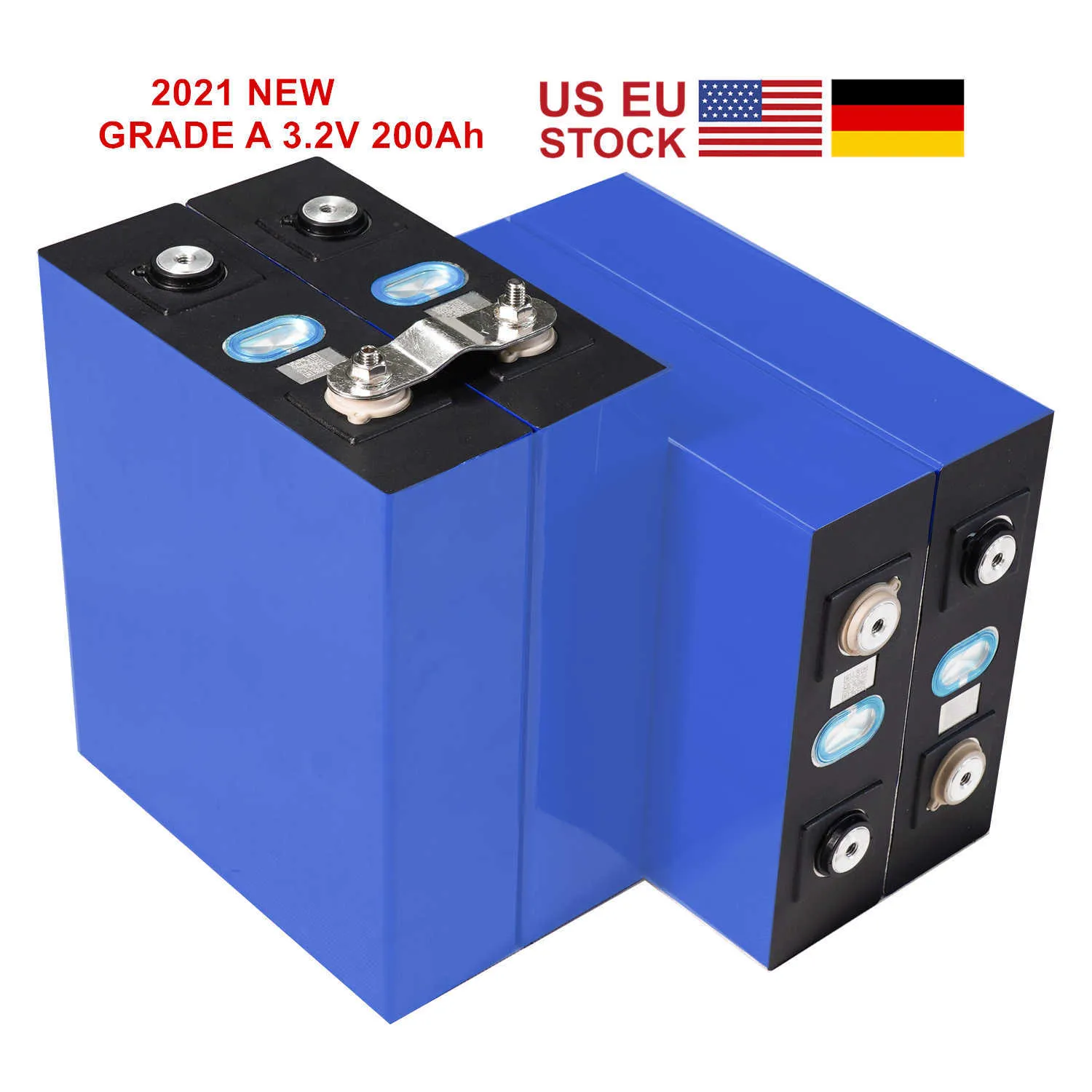 Степень A 4PCS 2021 Новая 3,2 В 200AH LIFEPO4 Батарея с QR -кодом LFP Lithium Solar 12V 24V 202AH Клетки не 280AH EV Marine RV Golf