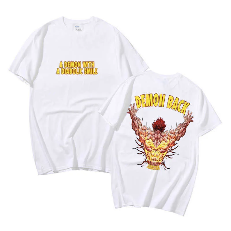 Heren T Shirts Japanse Anime Baki Demon Back Print T Shirt Korte