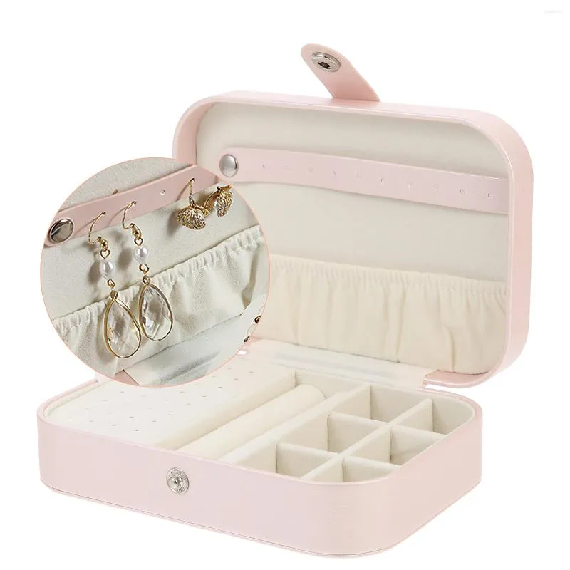 Storage Boxes Box Jewelry Case Ring Travel Organizer Necklace Holder Portable Container Jewellery Display Rings Earrings