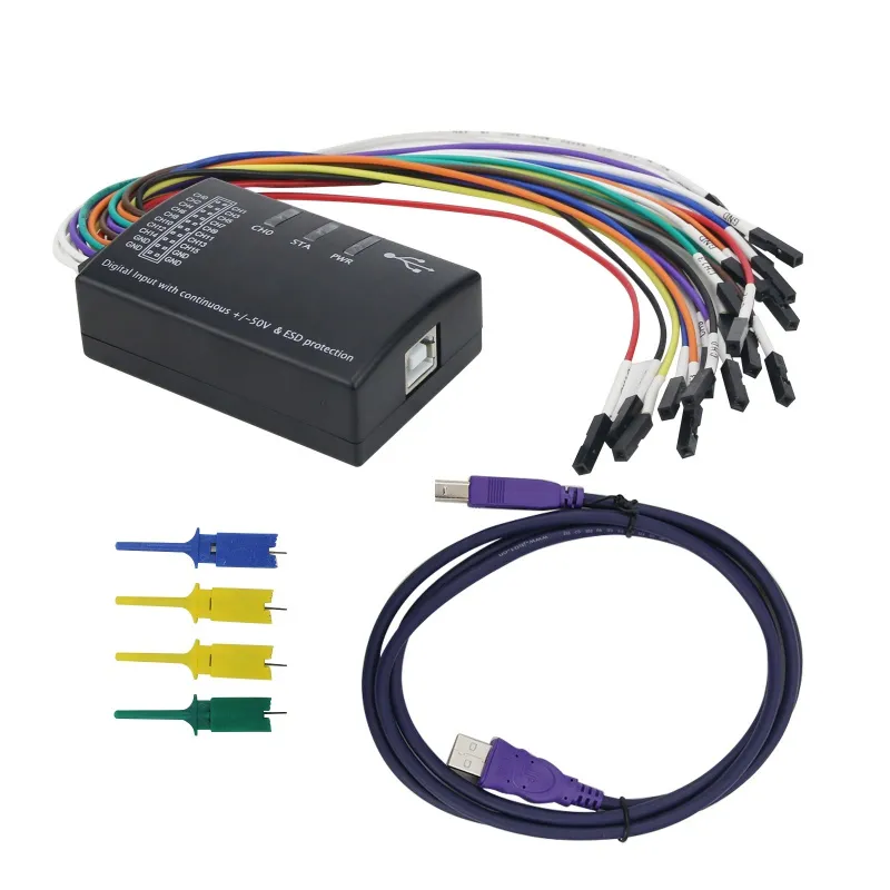 Logic USB Logic Analyzer Multisystem Kompatibel officiell version Samm￶sningsfrekvens 100m 16 kanal