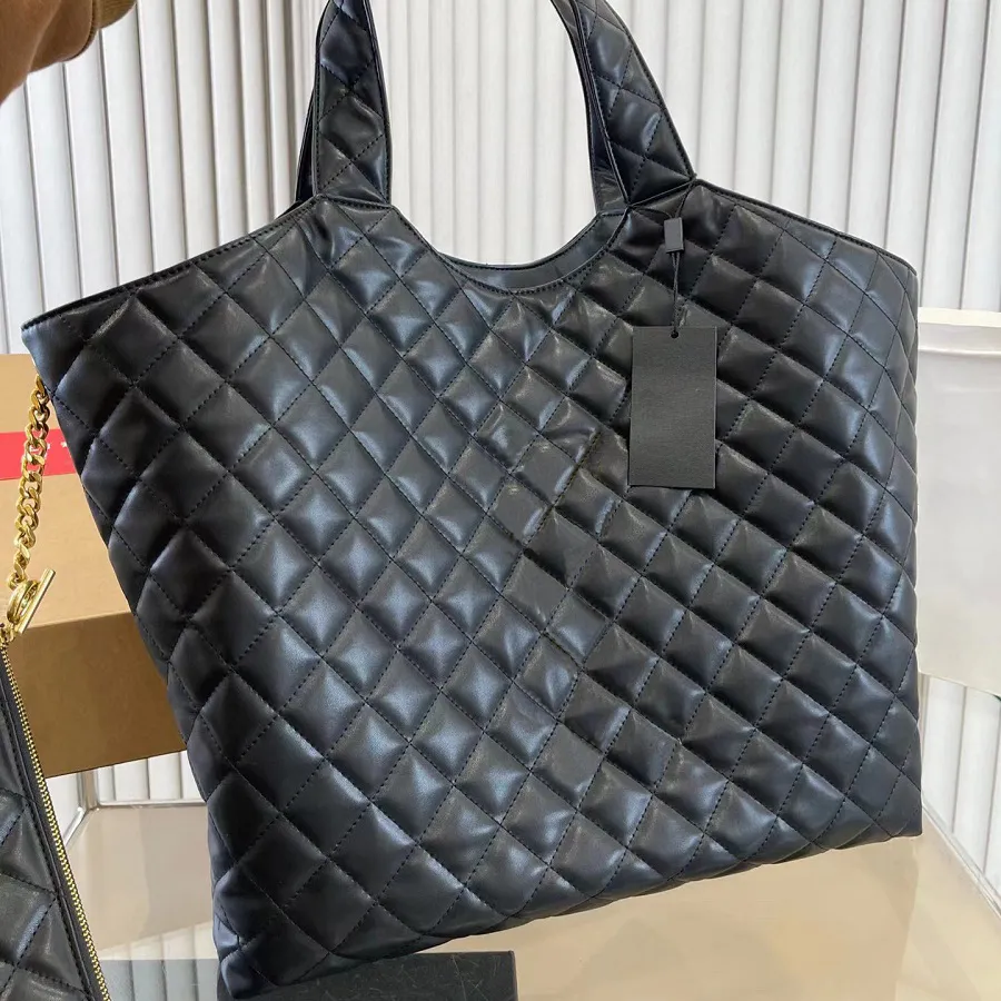 Fashion totes bag womens handbag solid metal logo MAXI outdoor shopping shoulder bag