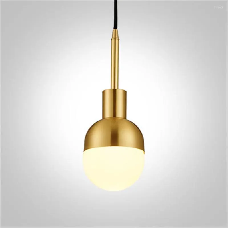 Lampy wiszące nowoczesne diody LED w pomieszczeniu all-copper geometryczny żyrandol dekoracja domu kreatywne oświetlenie salon lampa/AC 220V