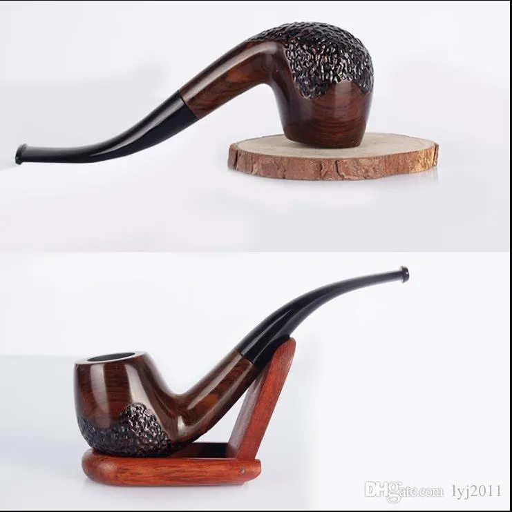 Pipes à fumer marteau pliant vieil homme tuyau de filtre portable nouveau tuyau en bois de santal ébène