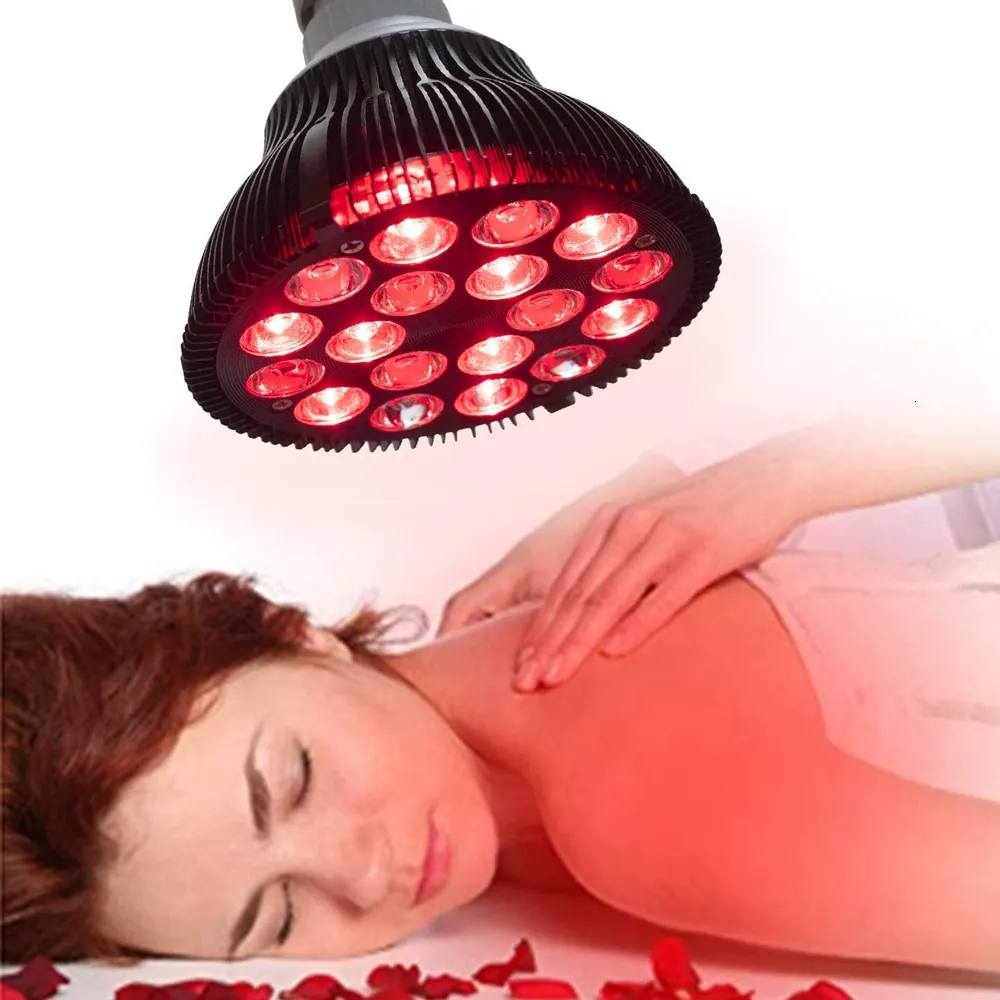 Face Massager Red Light Therapy Lamp For Face 54W 660nm 850nm Infrared Light Therapy Device For Muscle Joint Pain Relief Skin Health Tools 230217