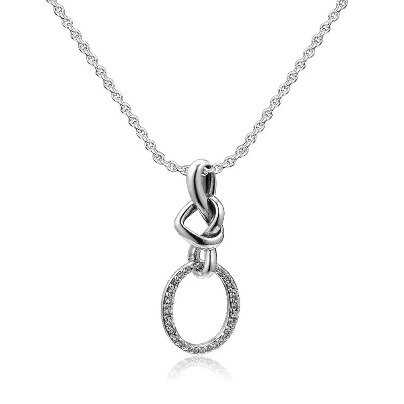 Chaînes nouées coeur Collier Kolye tour de cou femmes Bijoux Collares De Moda 925 chaîne en argent Sterling Colar Bijoux Femme CollierChains