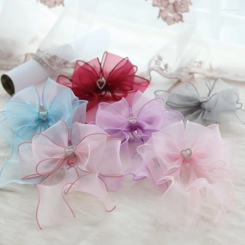 Hundhalsar söta kattunge husdjur bowtie scarfsweet rosa prinsessan gaskatter hundar krage halsband charm valp halsdekor York chihuahua tillbehör