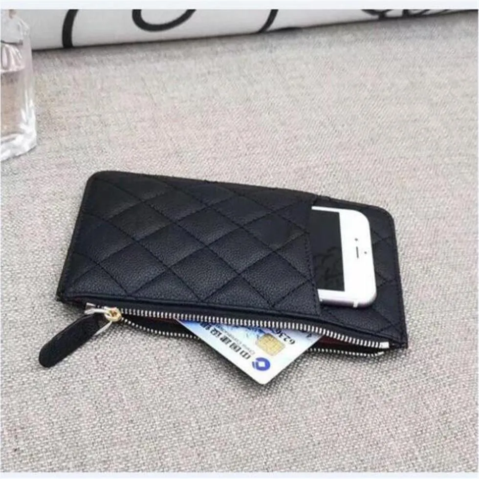 Brand celular bolsa de celular z￭per carteira de bolso de luxo VIP Bolsas de presente de couro para bolsas de cr￩dito designers de nome do cart￣o de cart￣o zer2428