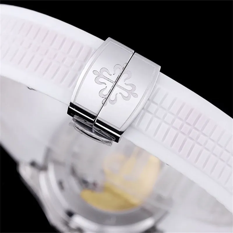 Luxe horloge 40 mm 324Sc Automatische mechanische beweging 316L Steel Case Rubberen Band Diamond Watch